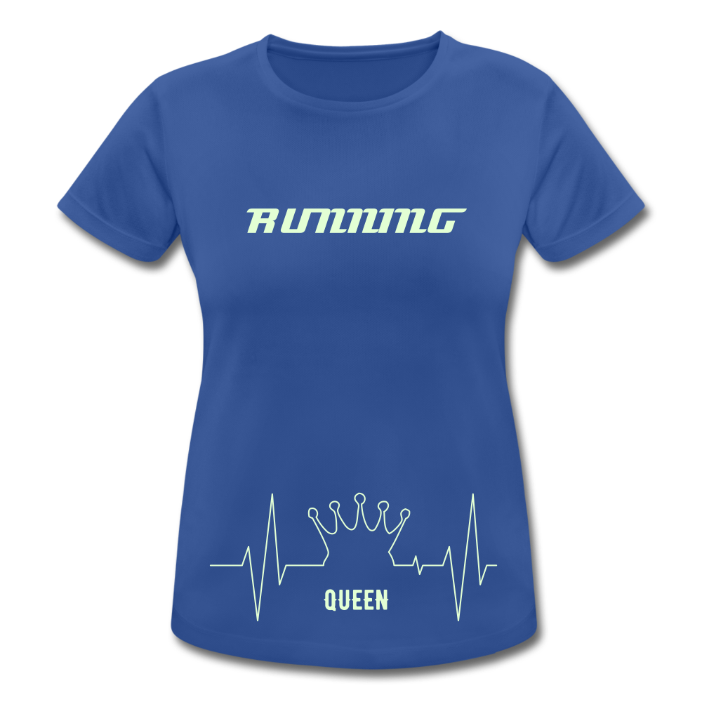 Frauen Sport-Shirt atmungsaktiv & leuchtend - Royalblau