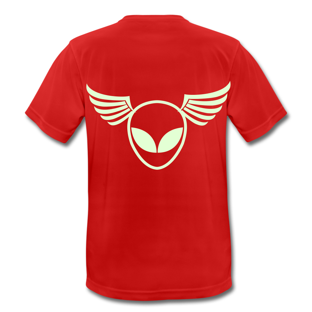 Männer Party-Shirt - "Stagediver" atmungsaktiv & leuchtend - Rot