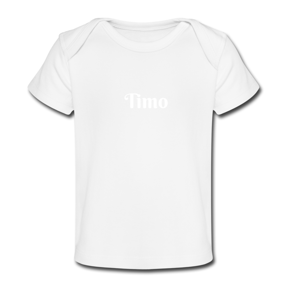 Baby Bio-T-Shirt - personalisierbar - Weiß