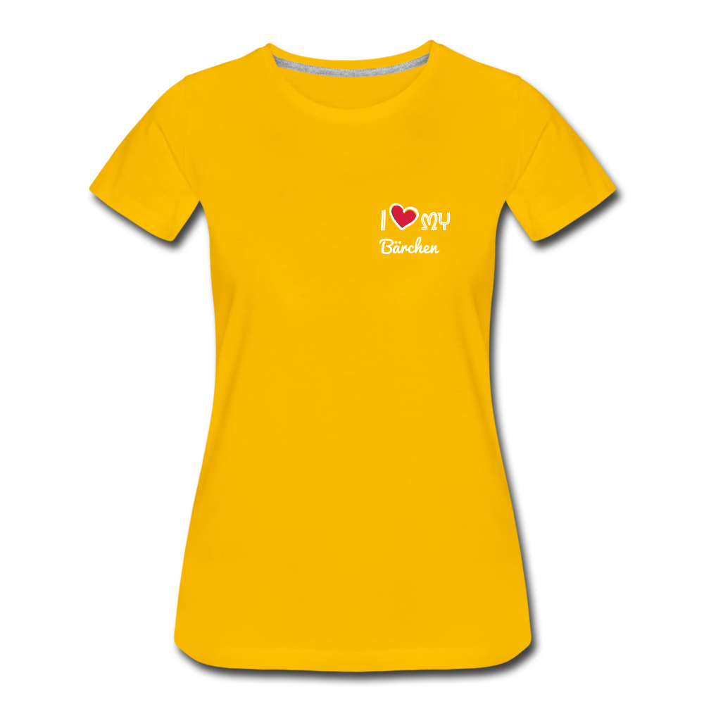Frauen Premium T-Shirt - Partnerlook personalisierbar - Sonnengelb