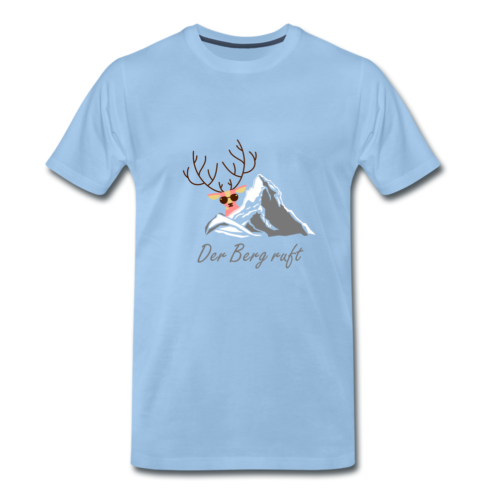 Der Berg ruft - Männer Premium T-Shirt - Sky