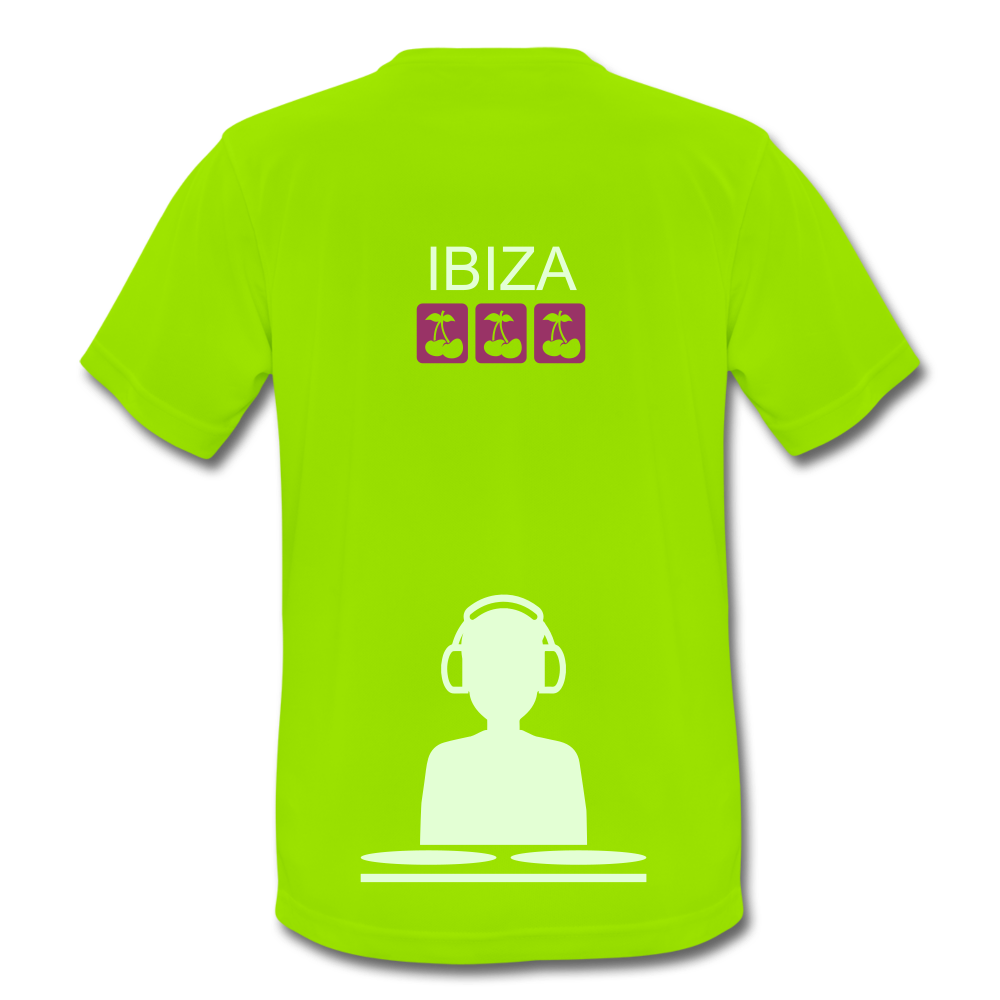 IBIZA DJ Party T-Shirt atmungsaktiv & leuchtend - Neongrün