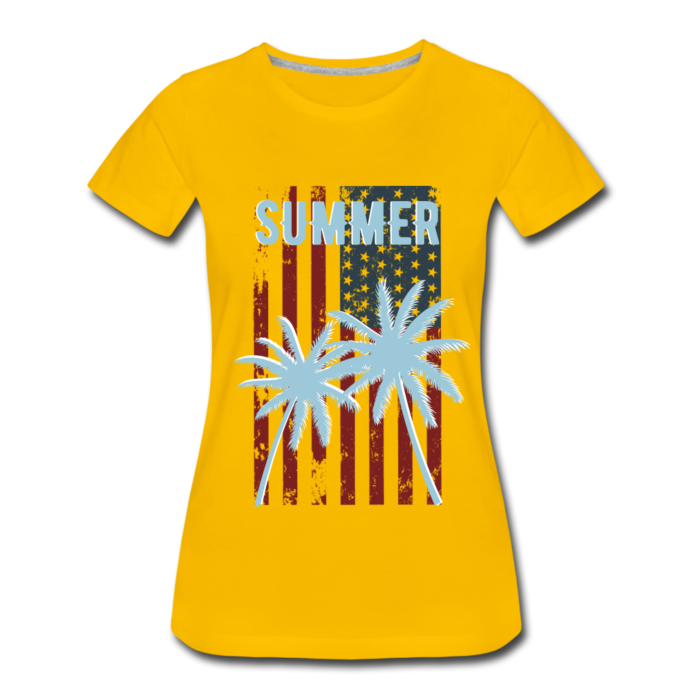 SUMMER Premium T-Shirt, women - Sonnengelb