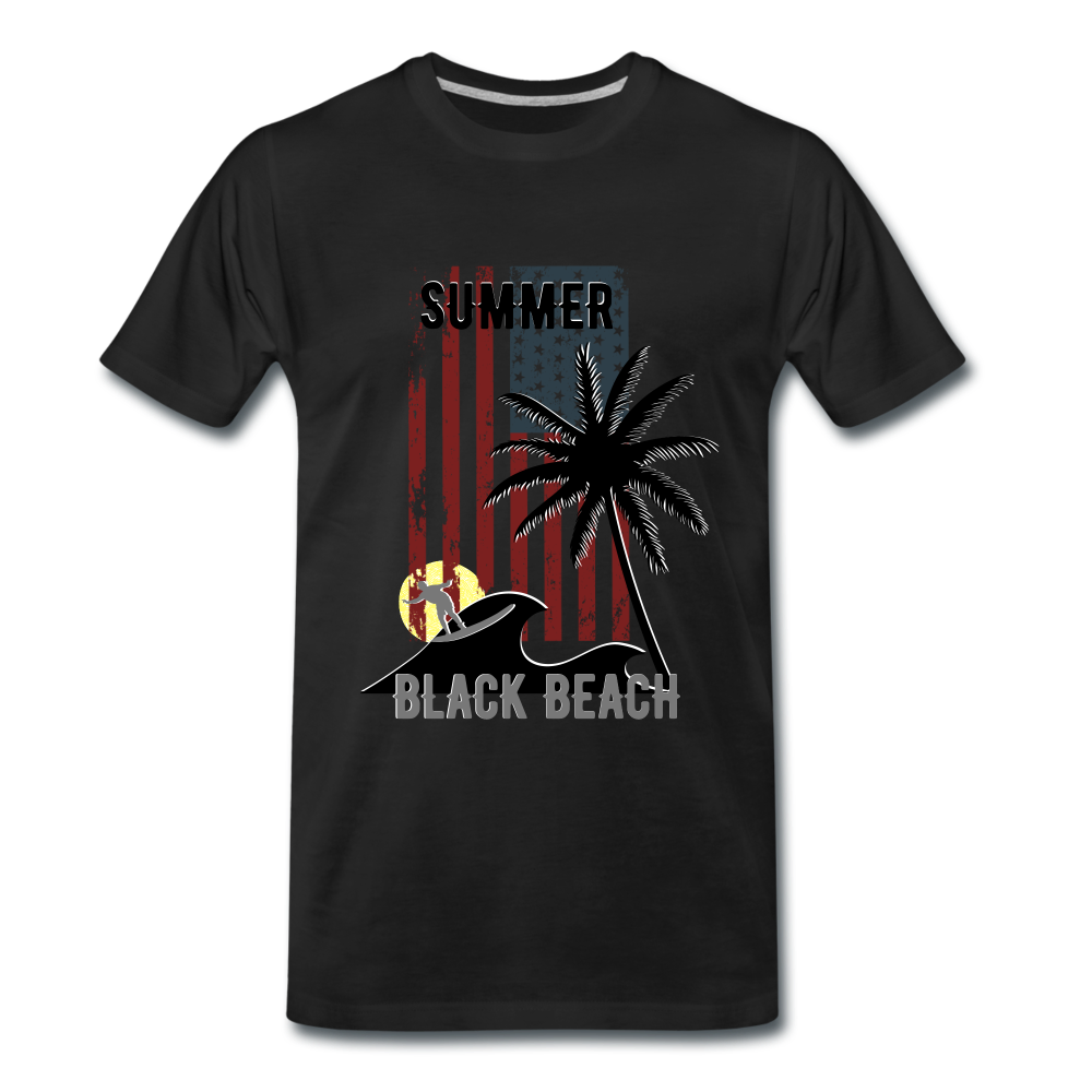 BLACK BEACH - Premium T-Shirt men - Schwarz