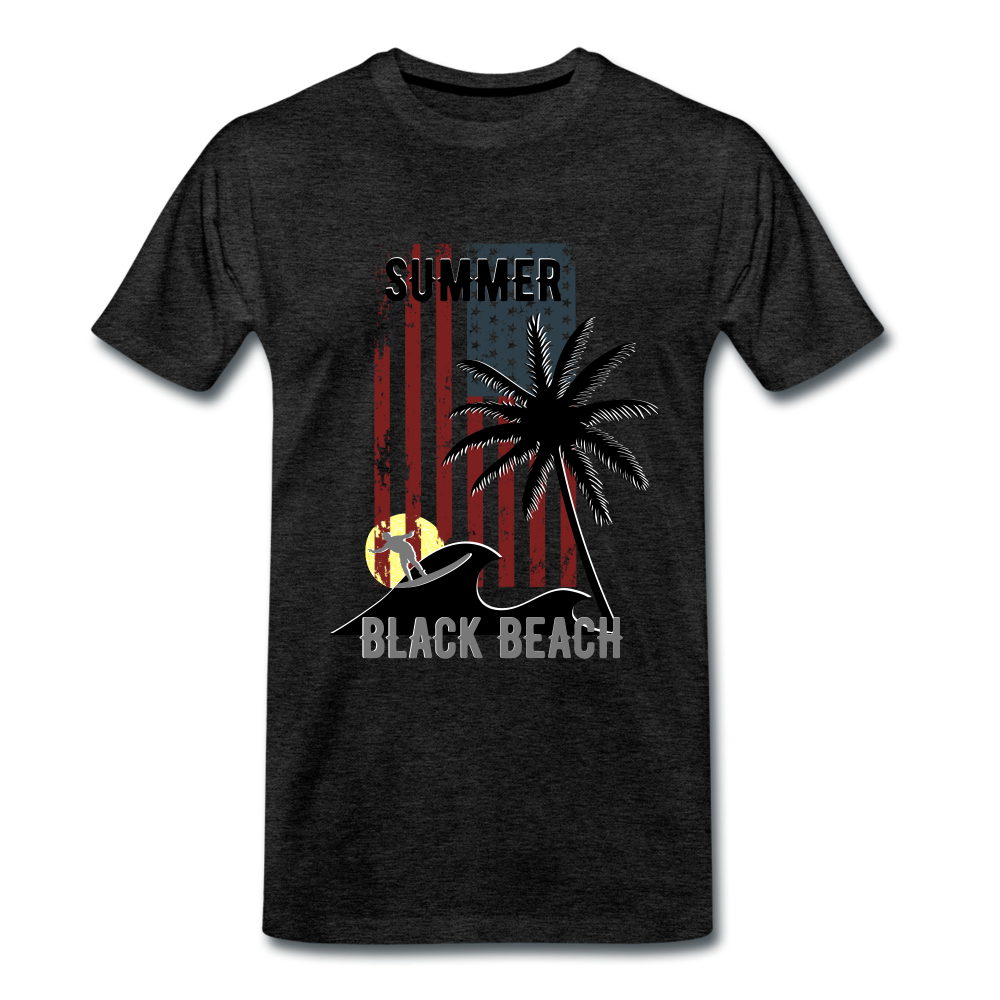 BLACK BEACH - Premium T-Shirt men - Anthrazit