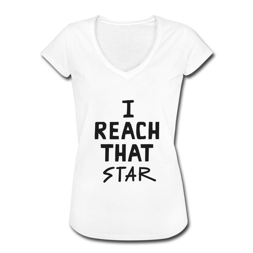 I reach the STAR - Motivation Vintage T-Shirt women - Weiß