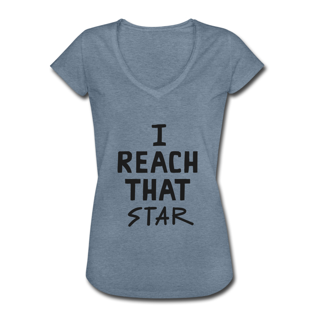 I reach the STAR - Motivation Vintage T-Shirt women - Vintage Denim