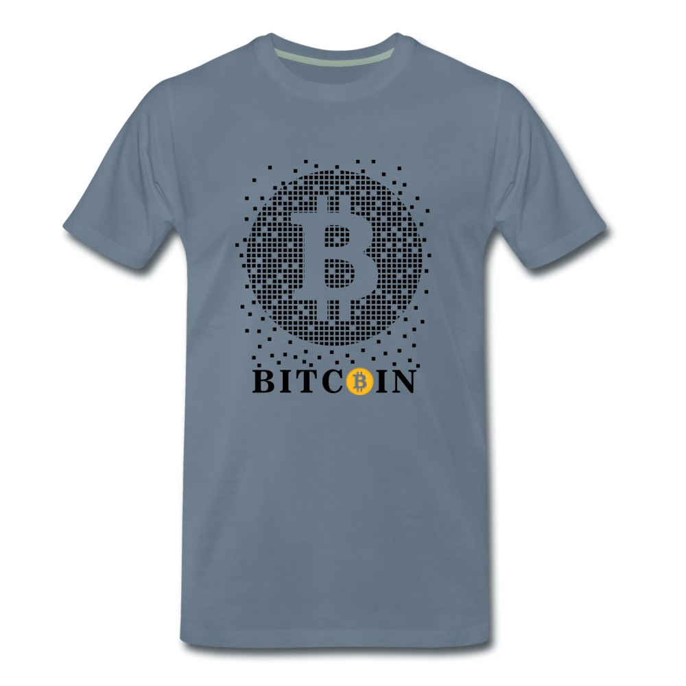 BITCOIN - Premium T-Shirt - Blaugrau