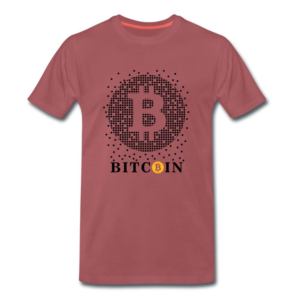BITCOIN - Premium T-Shirt - washed Burgundy