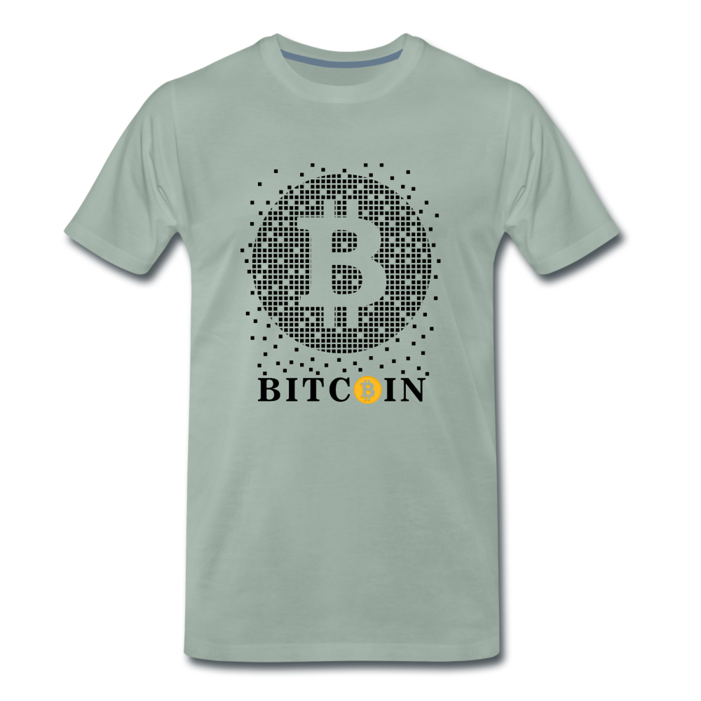 BITCOIN - Premium T-Shirt - Graugrün