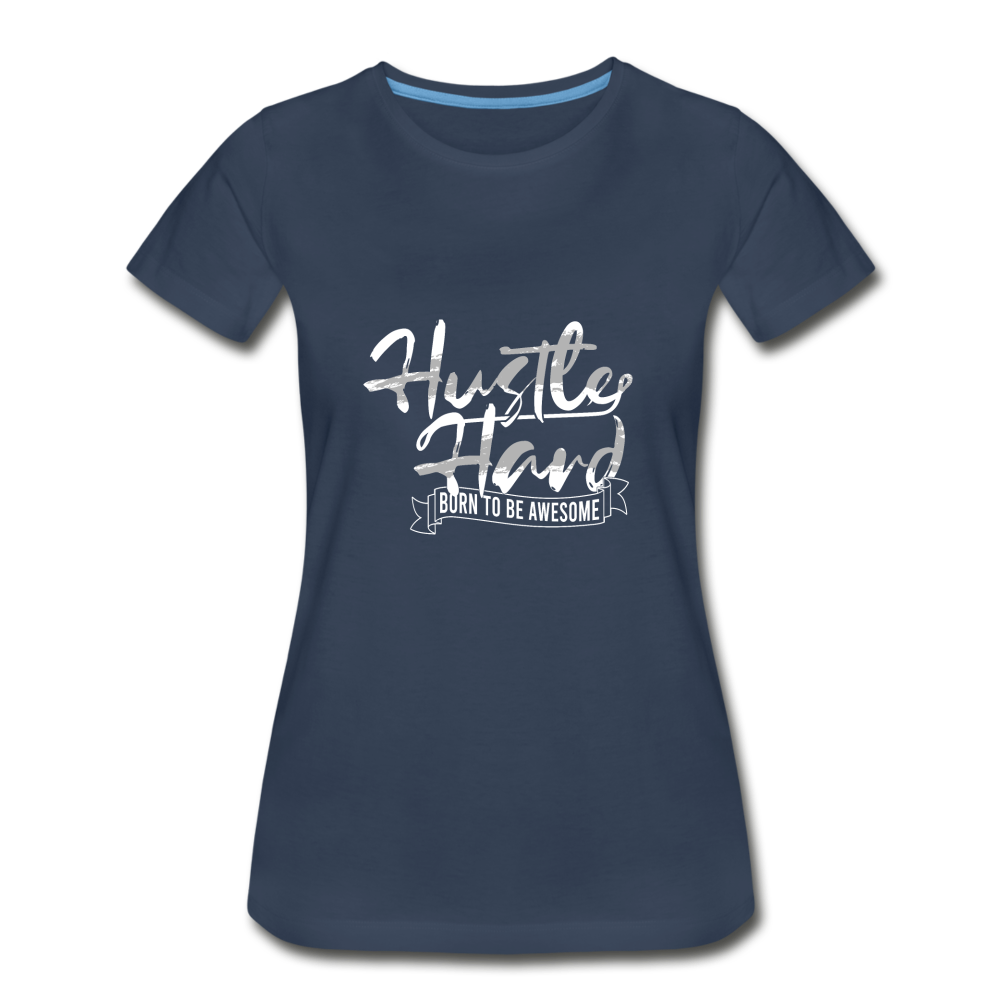 Hustle Hard - vegan T-Shirt women - Navy