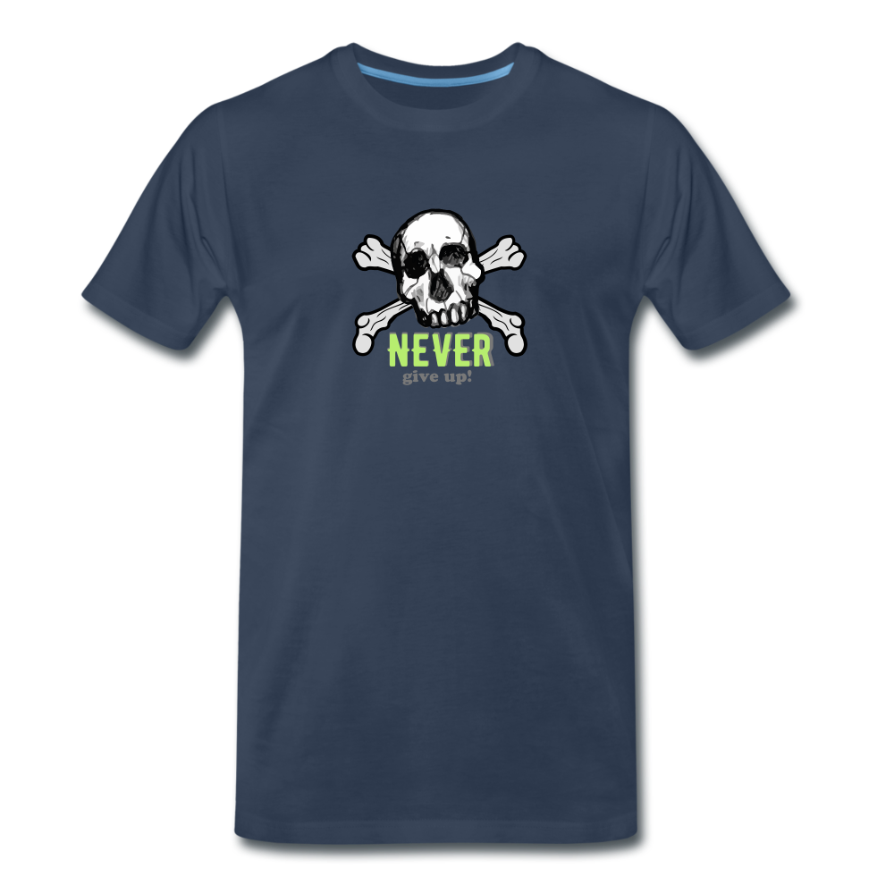 Never give up - Totenkopf T-Shirt men - Navy