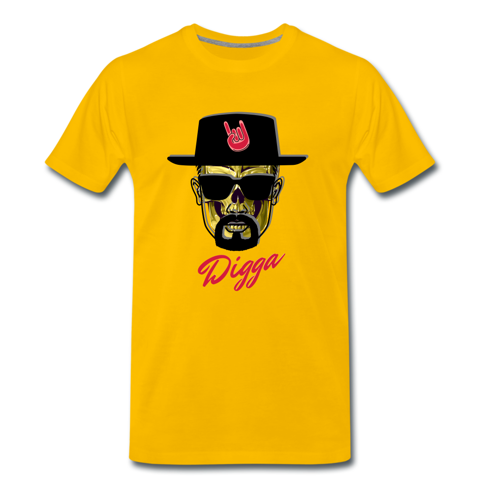Cool Digga Scull T-Shirt men - Sonnengelb