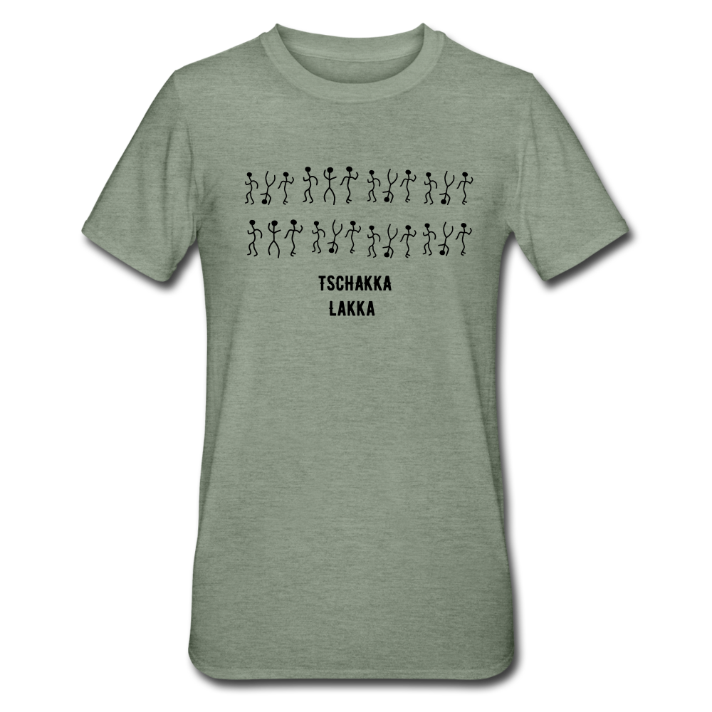 Tschakka Lakka - Unisex Polycotton T-Shirt - Militärgrün meliert