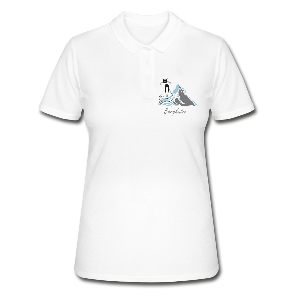 Bergkatze - Polo Shirt Frauen, S-XXL, weiß - Weiß