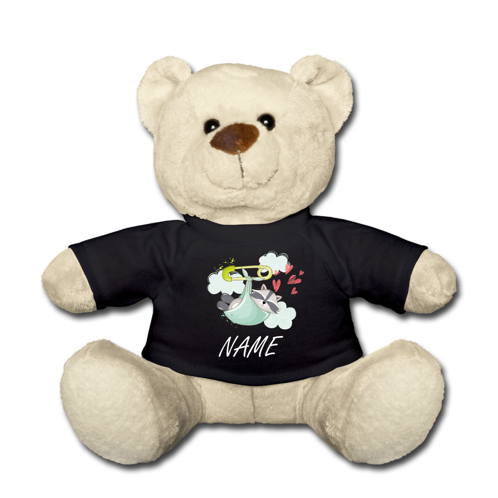 Teddybär- personalisierbar mit Name - Schwarz