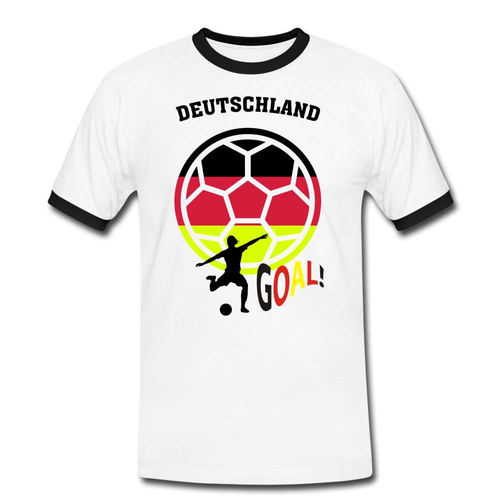 Fan T-Shirt "DEUTSCHLAND" - Weiß/Schwarz