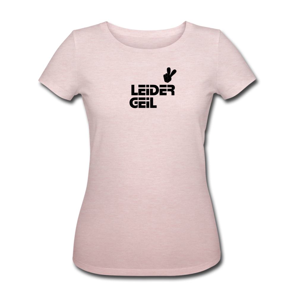 Leder Geil - Frauen T-Shirt - Rosa-Creme meliert