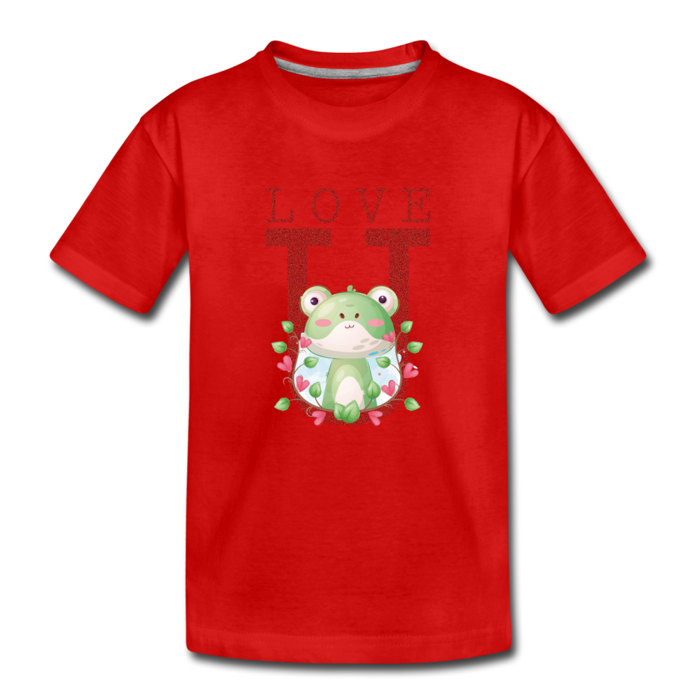 Love U Frog Teenager T-Shirt - Rot
