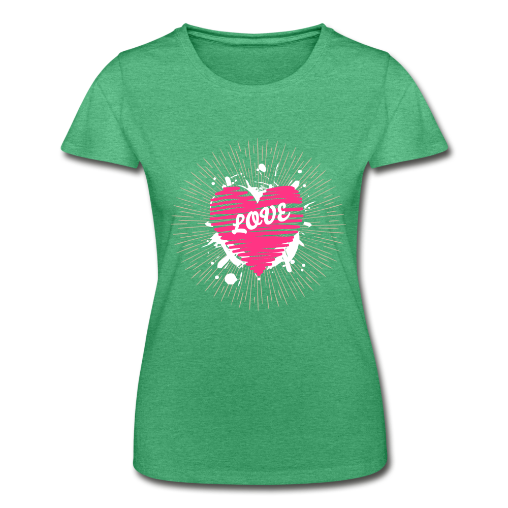 Love T-Shirt - Grün meliert