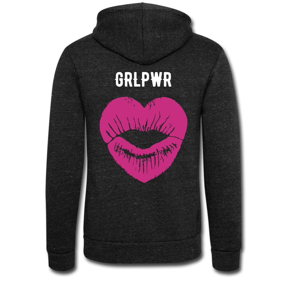 GRLPWR - Tri-Blend Zipper Hoodie - Anthrazit