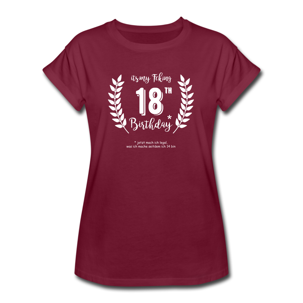 Geburtstags T-Shirt 18 Jahre - Bordeaux