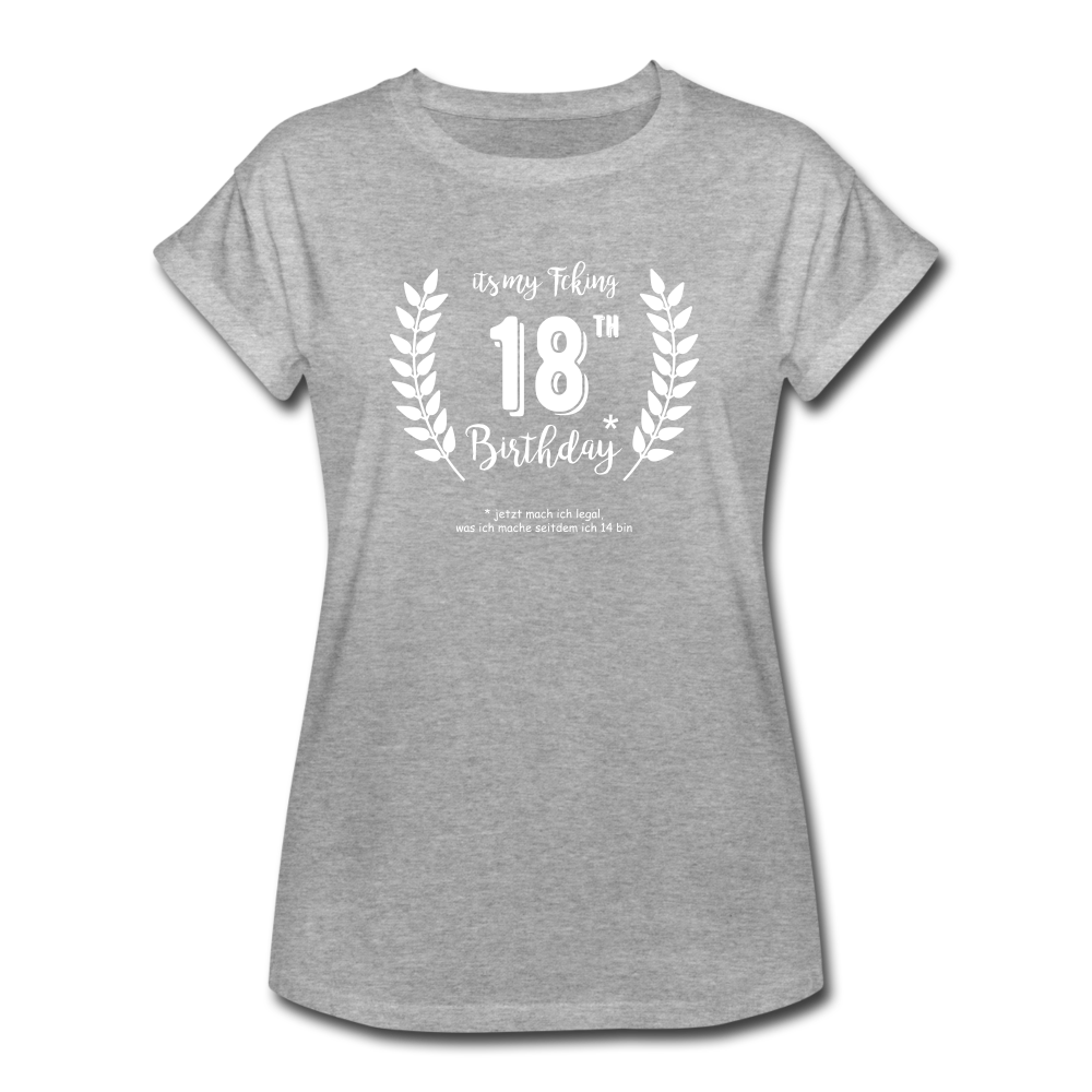 Geburtstags T-Shirt 18 Jahre - Grau meliert