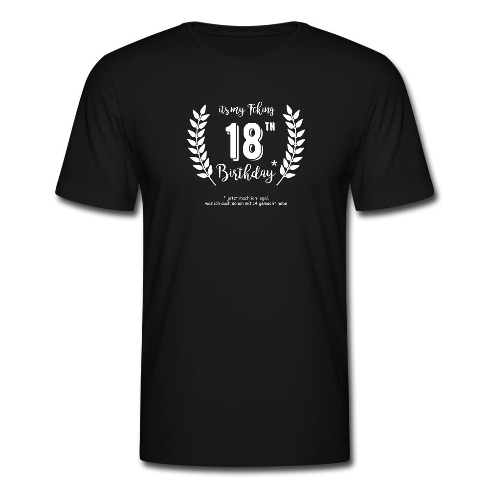 Männer T-Shirt Geburtstag 18 Jahre - Schwarz
