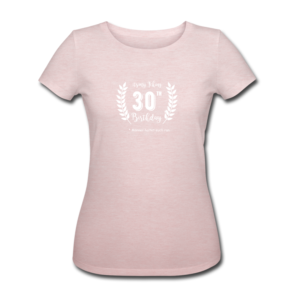 Frauen T-Shirt zum 30.Geburtstag - Rosa-Creme meliert