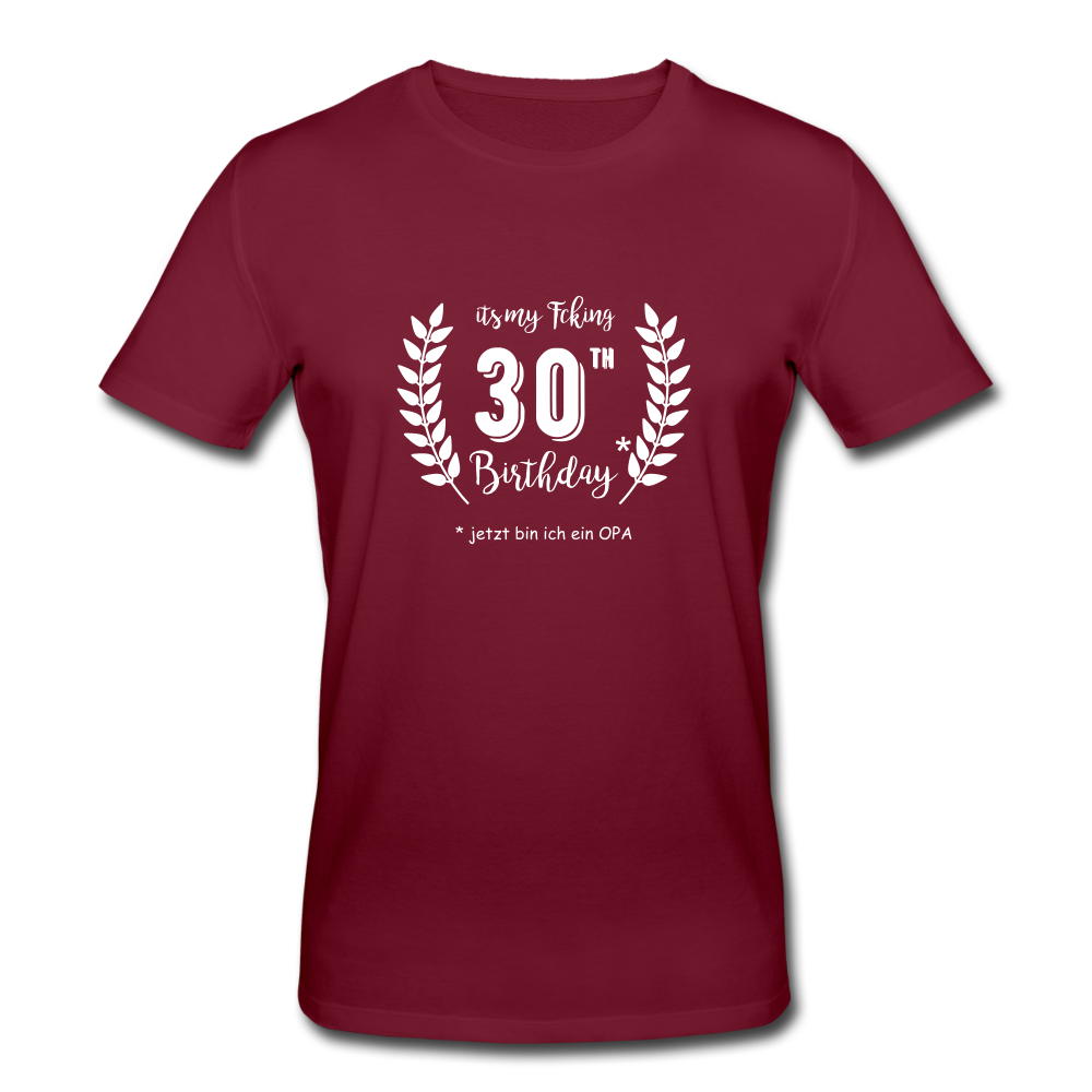 Männer T-Shirt 30. Geburtstag - Burgunderrot