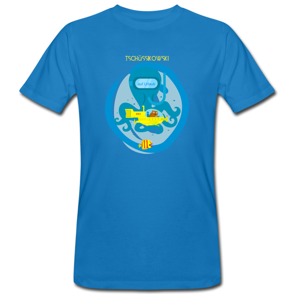 T-Shirt - "Tschüssikowski auf Urlaub" - Pfauenblau