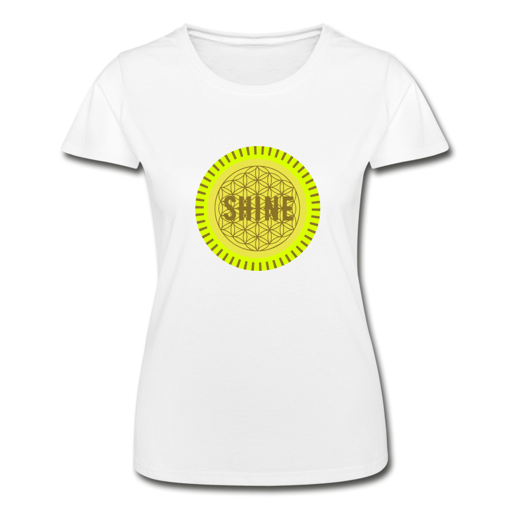 Lebensblume - Frauen-T-Shirt "SHINE" - Weiß