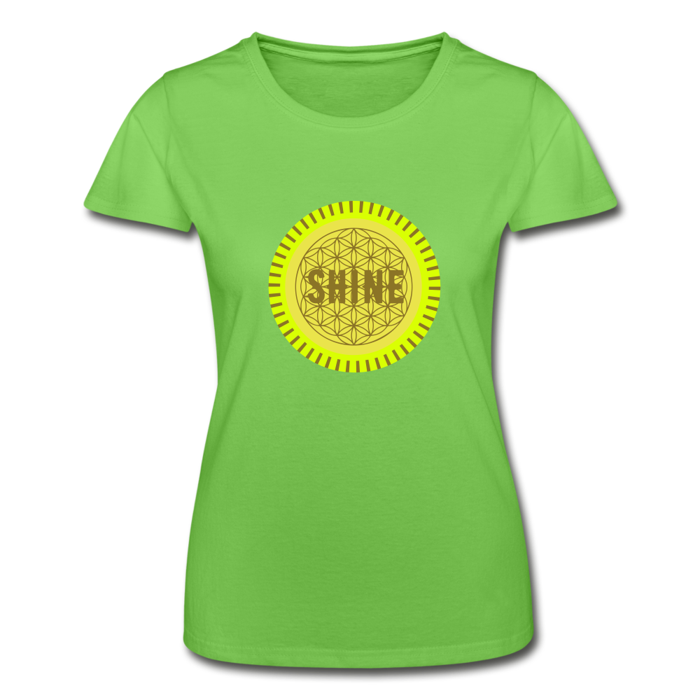 Lebensblume - Frauen-T-Shirt "SHINE" - Hellgrün