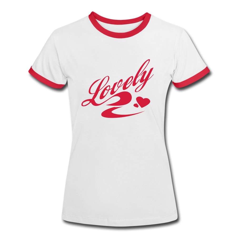 Lovely Women T-Shirt - Weiß/Rot