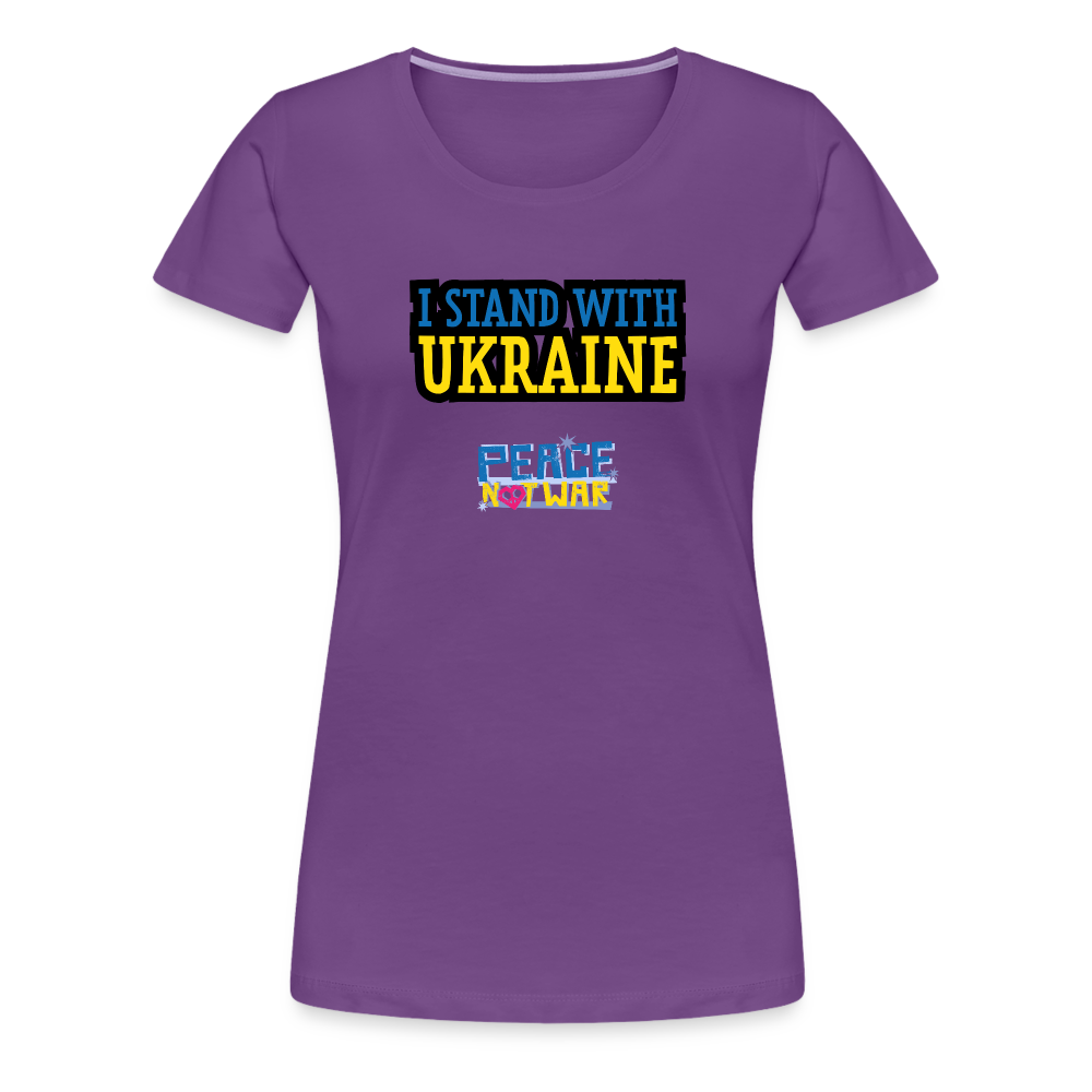 Ukraine T-Shirt - peace not war - Lila