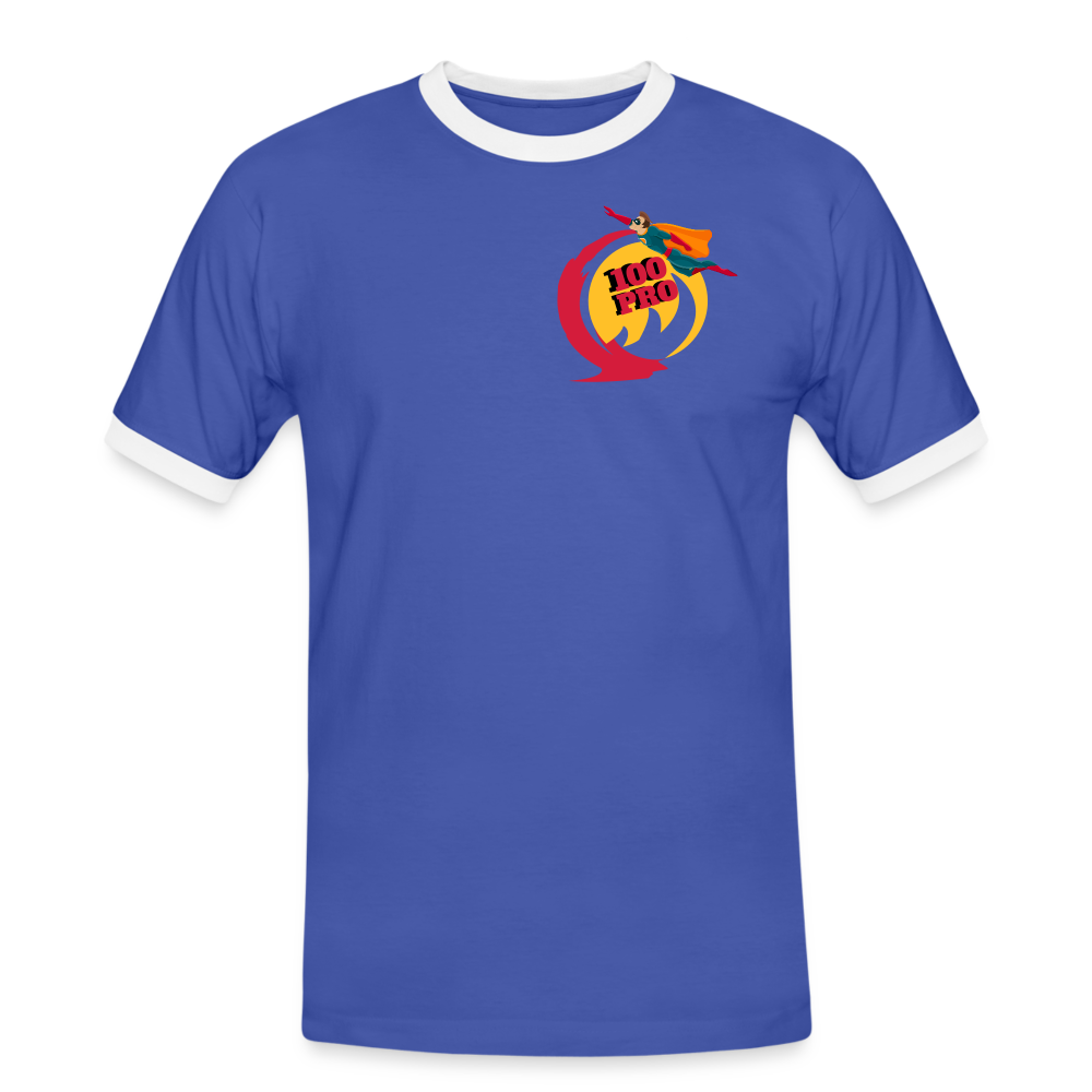 100-PRO T-Shirt Held - Blau/Weiß