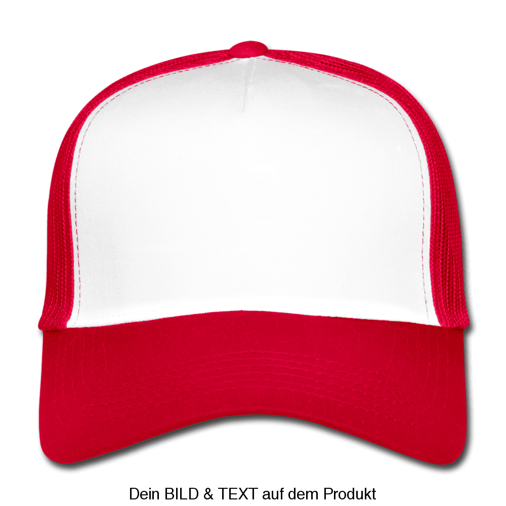 Trucker Cap - white/red
