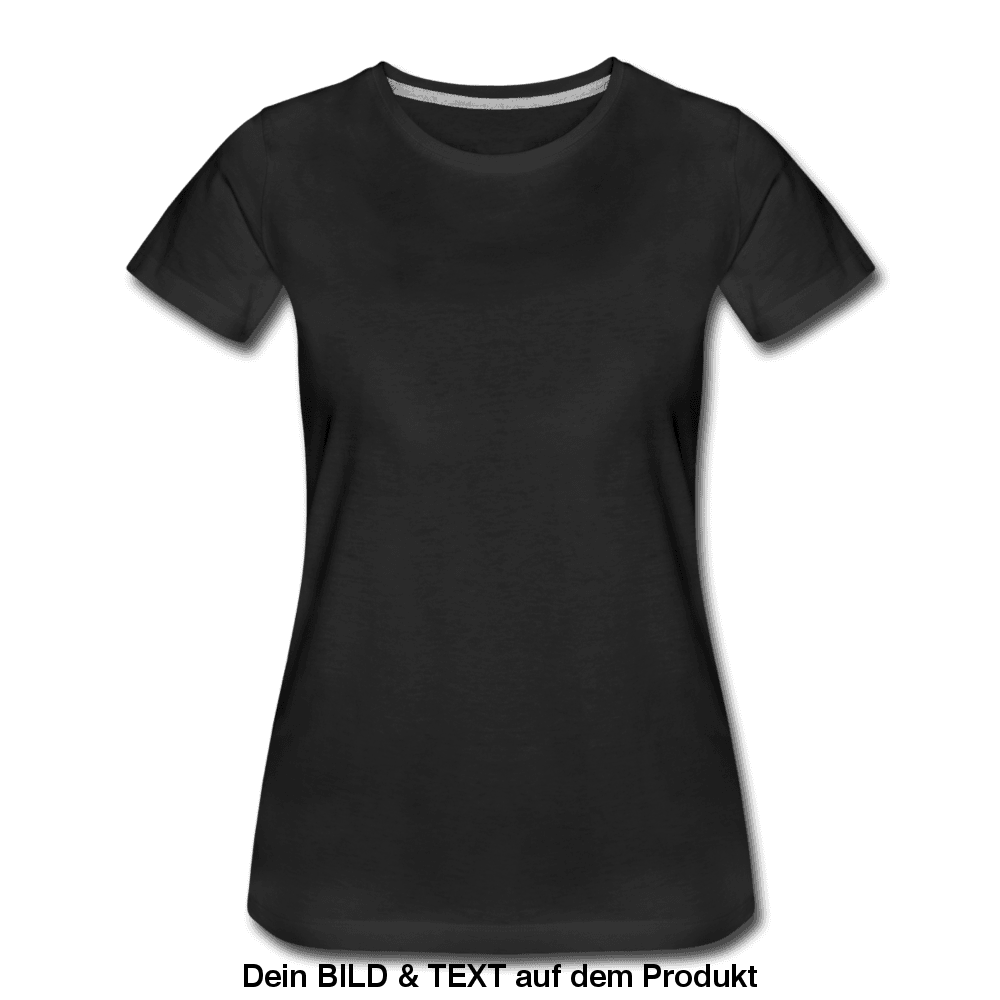 Women’s Premium✨ T-Shirt - leicht tailliert - Schwarz