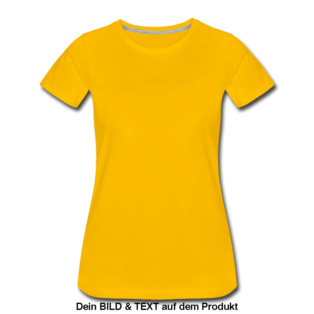 Women’s Premium✨ T-Shirt - leicht tailliert - Sonnengelb
